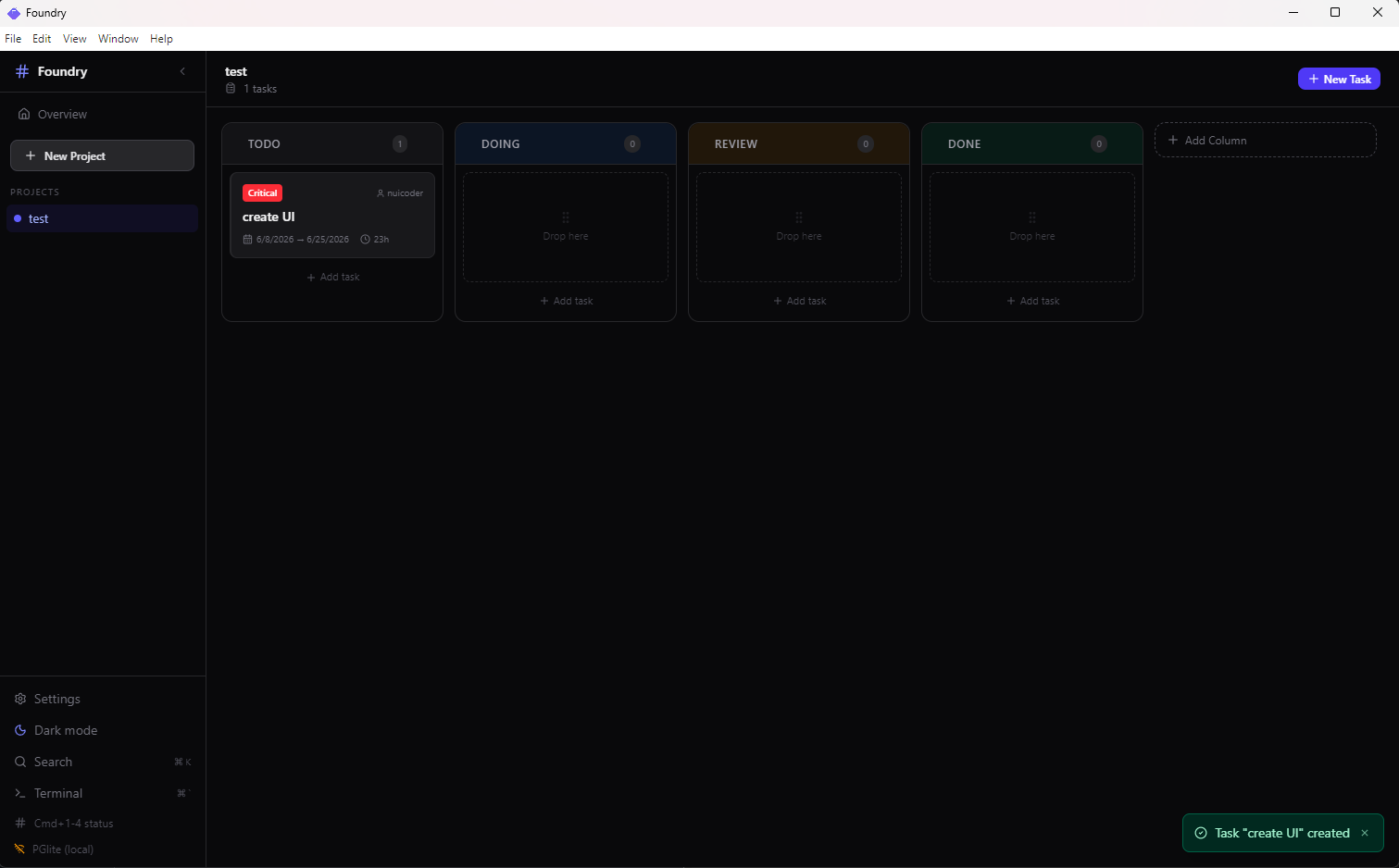 Kanban board